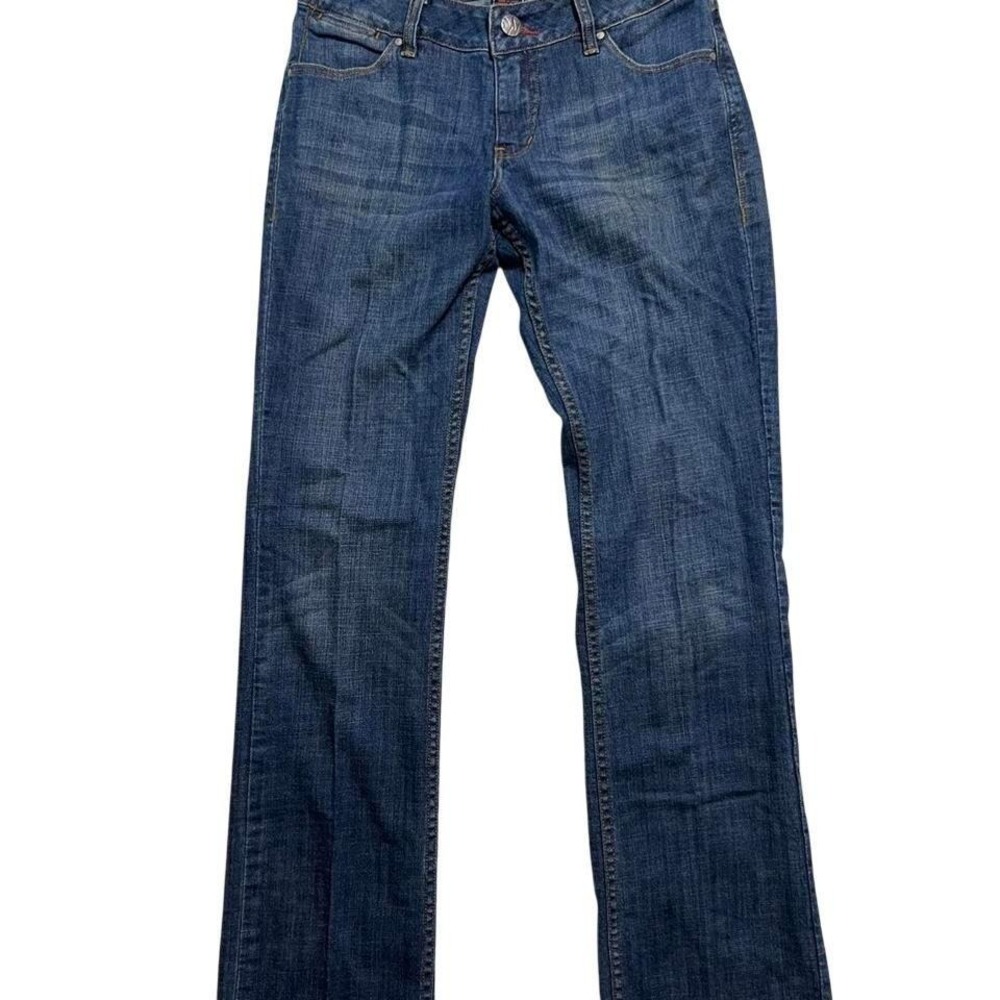 Indie Sleaze Vintage Y2K Worn Jeans Low Rise Bootcut Denim Embroidered 6